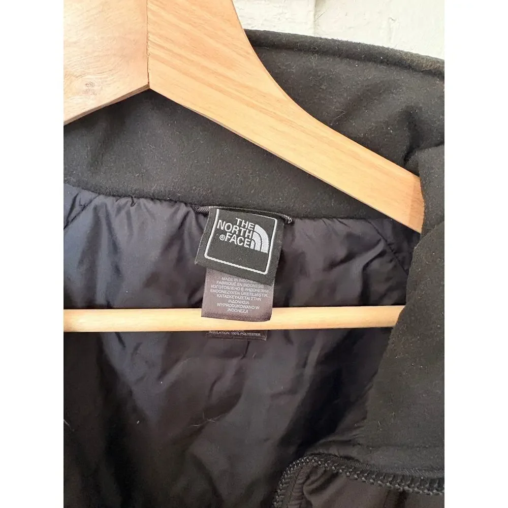 The North Face Insulated Jacket Black Full Zip Nylon Coat Lightweight Size M